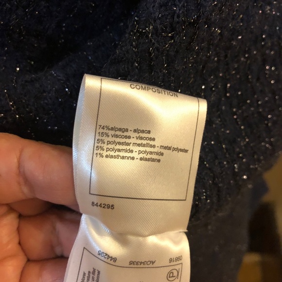 CHANEL cárdigan a rare a gem size 36 in navy blue with silver and black threads - Picture 6 of 9